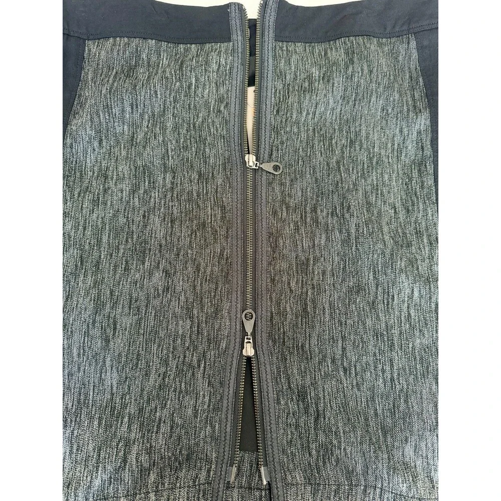 Spanner Urbanality Tweed Mini Skirt Black/Grey Full Front Zip Size 14 NWT $119 - Picture 6 of 8